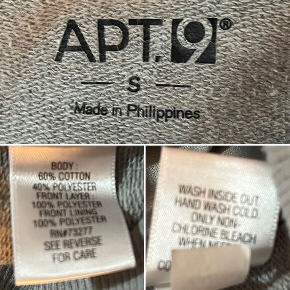 Apt 9 Long Sleeve Sequin Front Embellished Sweatshirt Grey S - Picture 9 of 10